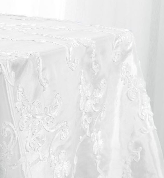 Picture of 90X132 - White (Ribbon Taffeta Rectangle)