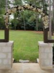 Picture of Flower (Silk Hydrangea White Leaf Arch)  - White