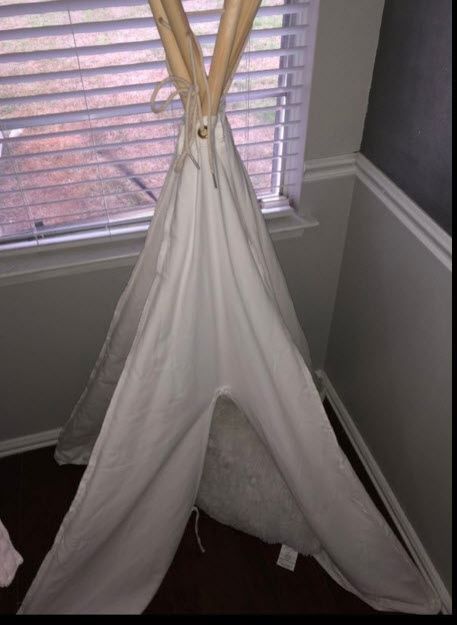 Picture of Decor (Kids Canvas Teepee Tent) 45" - Off White