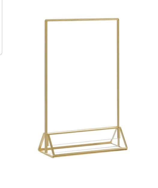 Picture of Table Numbers (Gold Trim Vertical Stand)  - Clear