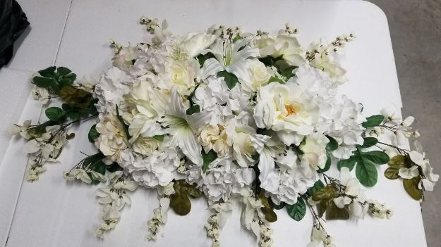 Picture of Flower (Silk Hydrangea Lily Spray)  - Off white