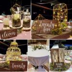Picture of Table Numbers (Wooden Block)  - Brown