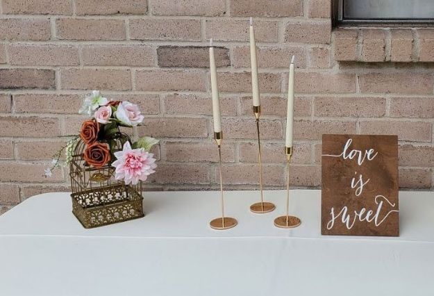 Picture of Decor (Modern Taper Candle Trio)  - Gold