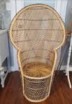 Picture of Furniture (Boho Peacock Wicker Chair) 52" - Brown