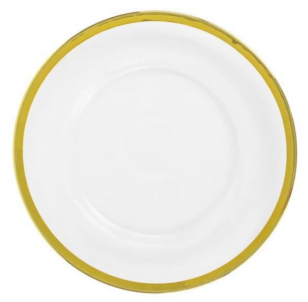 Picture of Charger Plate (Glass Gold Rim)  - Gold
