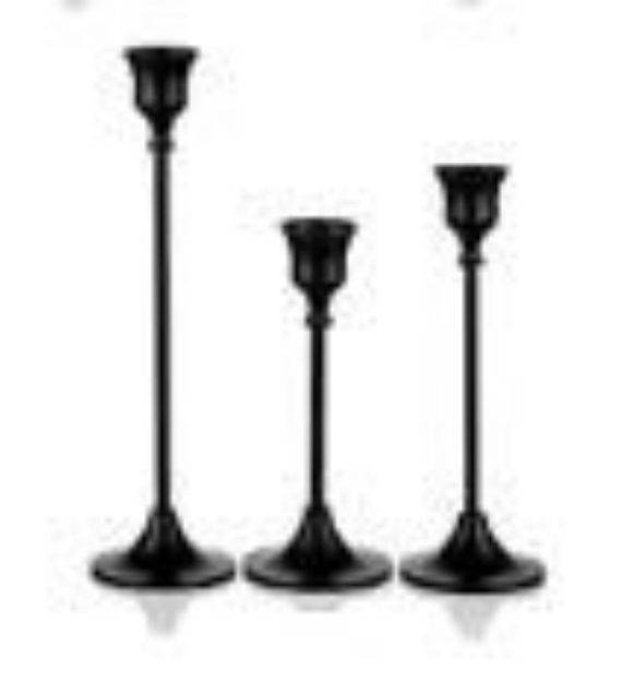 Picture of Decor (Black taper candle holder)  - Black