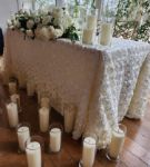 Picture of 85X85 - Ivory (Mesh Rosette )