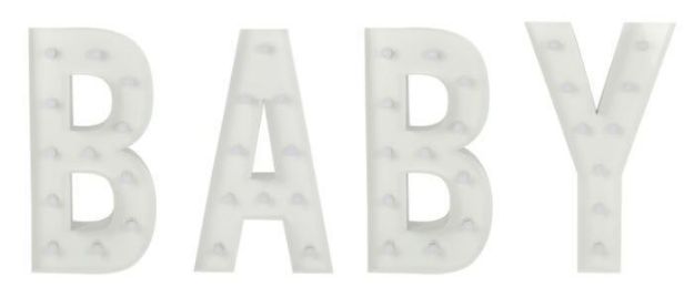 Picture of Marquee (BABY Light Up Sign) 4ft - White