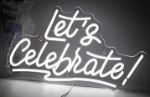 Picture of Sign (Let's Celebrate Neon) 10X17 - White