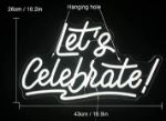Picture of Sign (Let's Celebrate Neon) 10X17 - White