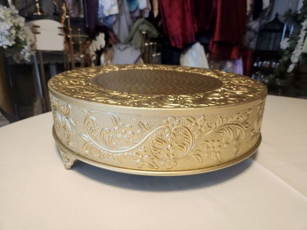 Picture of Cake stand (Leaf Swirl) 18 - Light Gold