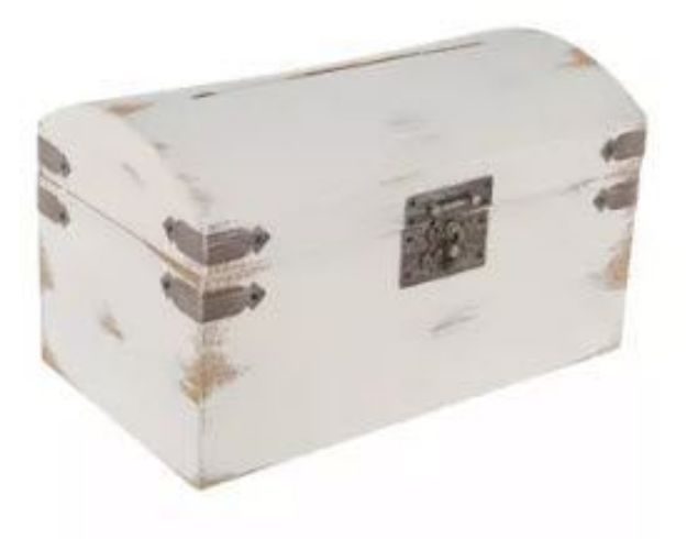 Picture of Decor (White Wooden Gift Card Box)  - White