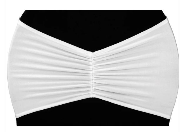 Picture of Sashe Band - White (Ruffled Stretch )