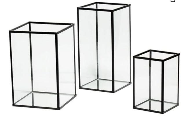 Picture of Lantern (Black Frame Square Trio)  - Black