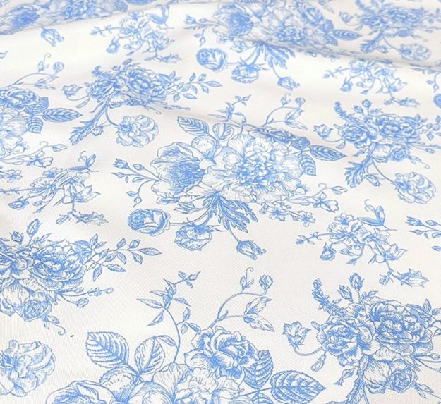 Picture of 90X156 - Dusty Blue (French Toile Rectangle)