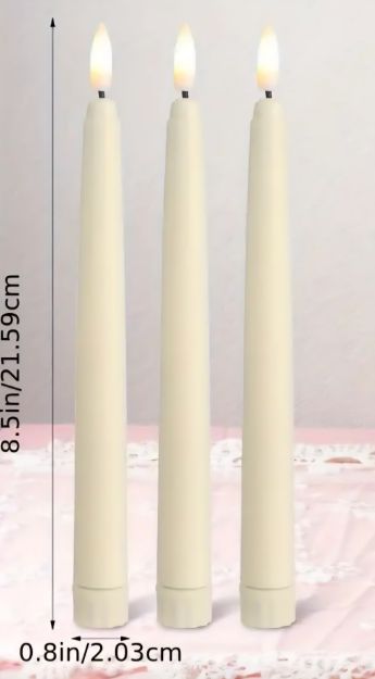 Picture of Decor (LED Taper Candle) 8.5 - Ivory