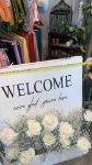 Picture of Sign (Floral Welcome "A" sign) 41X29 - White