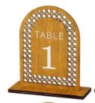 Picture of Table Numbers (Rattan Arch) 4X3 - Brown