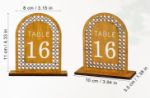 Picture of Table Numbers (Rattan Arch) 4X3 - Brown